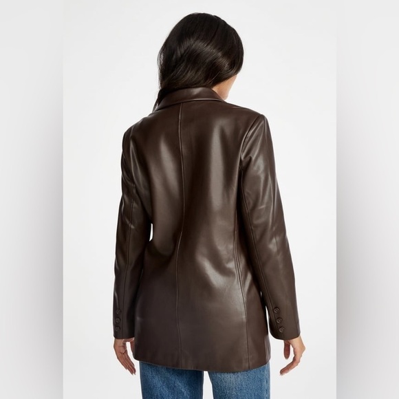 Just Fab Oversized Faux Leather Blazer NWT XXL - Picture 2 of 8